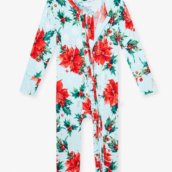 Posh Peanut Winter Lily Ruffle Footie Pajamas